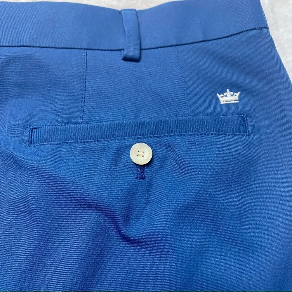 Peter Millar Wicking Blue Flat Front Shorts Size 42